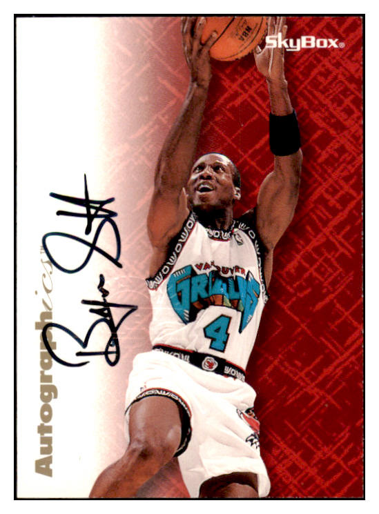 1996 Skybox Autographics Byron Scott Grizzlies Signed 461616