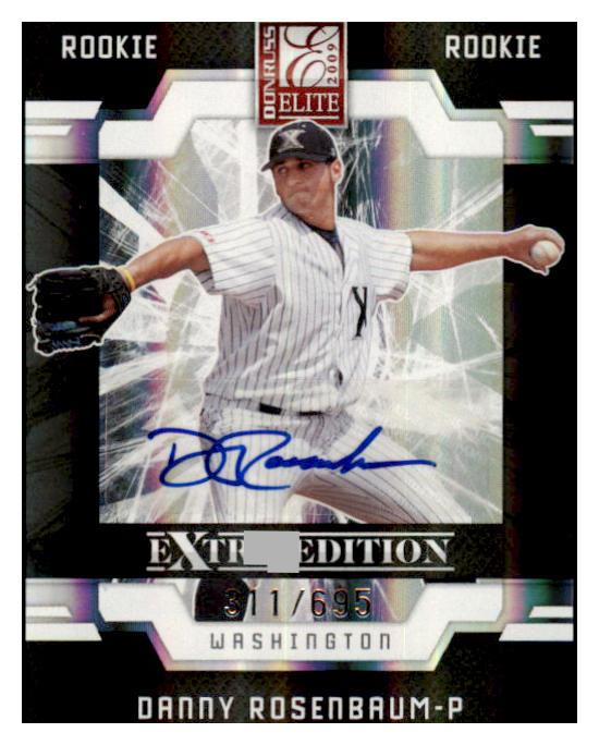 2009 Donruss Elite #145 Danny Rosenbaum Nationals Signed 461665