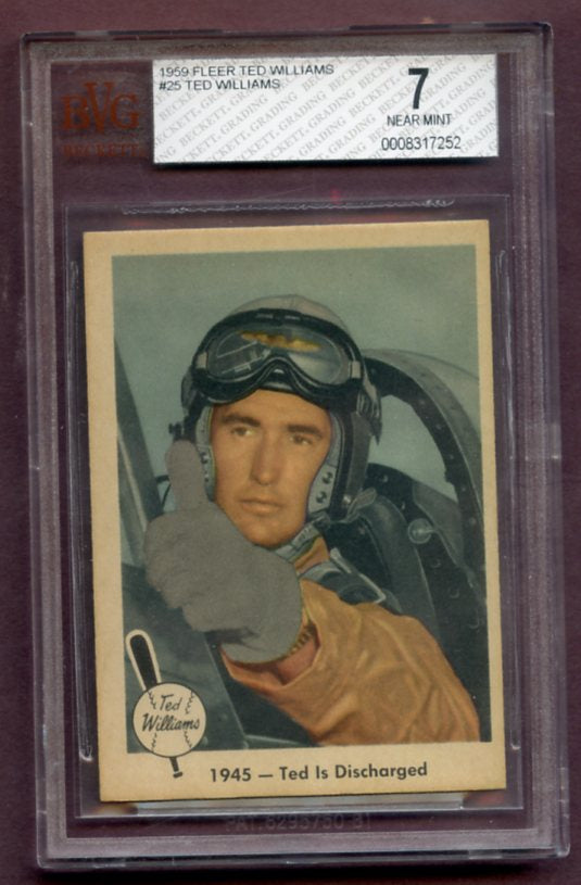1959 Fleer Ted Williams #025 Ted Is Discharged BVG 7 NM 461934