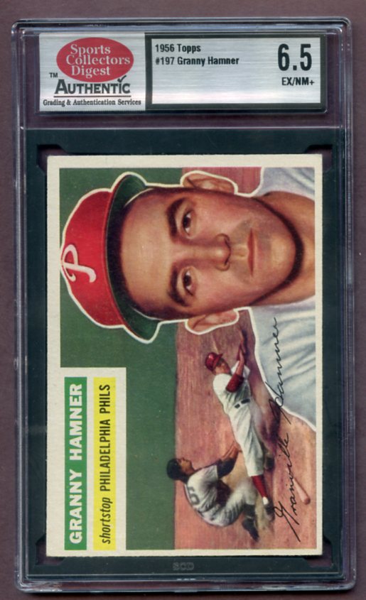 1956 Topps Baseball #197 Granny Hamner Phillies SCD 6.5 EX/NM+ 461969