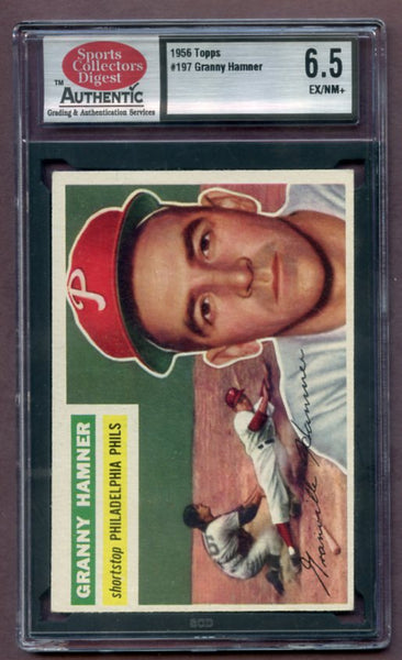 1956 Topps Baseball #197 Granny Hamner Phillies SCD 6.5 EX-MT+ 461969