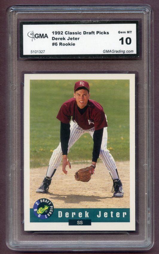 1992 Classic Draft #006 Derek Jeter Yankees GMA 10 GEM MINT 462228