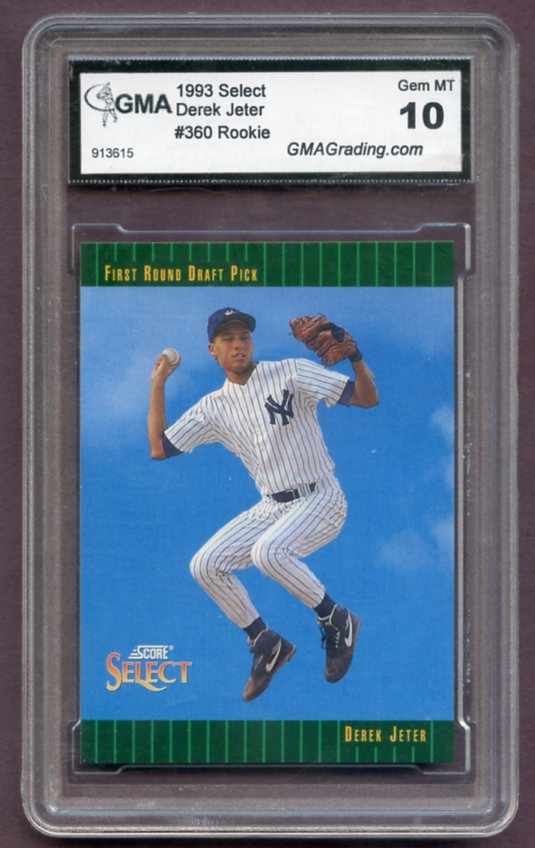 1993 Select #360 Derek Jeter Yankees GMA 10 GEM MINT 462229