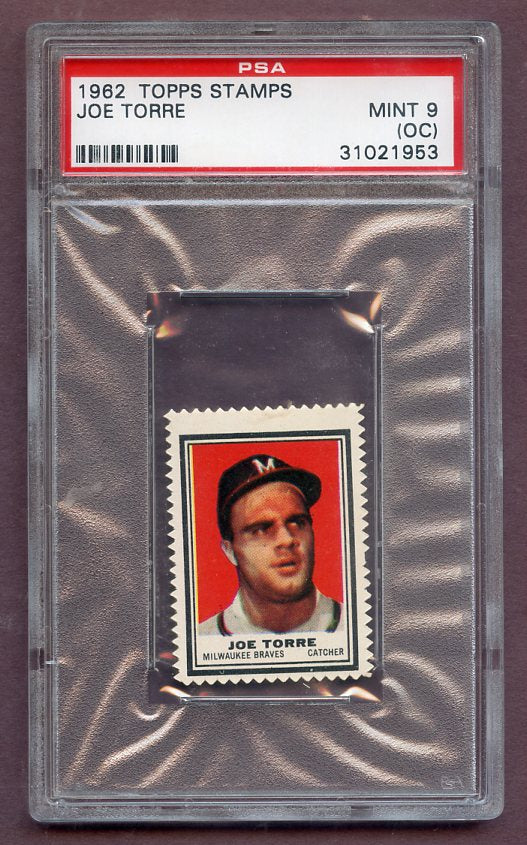 1962 Topps Baseball Stamps Joe Torre Braves PSA 9 MINT oc