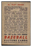 1951 Bowman Baseball #187 Al Rosen Indians EX-MT 463233