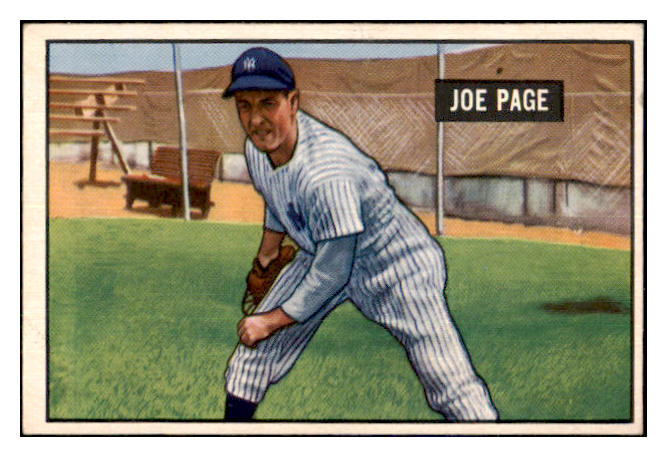 1951 Bowman Baseball #217 Joe Page Yankees EX-MT 463234