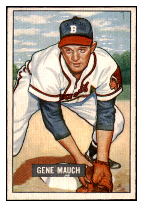 1951 Bowman Baseball #312 Gene Mauch Braves EX-MT 463235