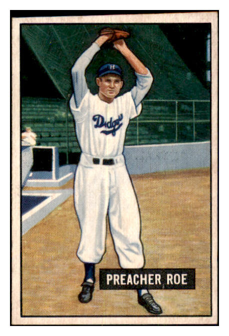1951 Bowman Baseball #118 Preacher Roe Dodgers EX-MT 463246