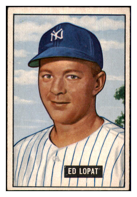 1951 Bowman Baseball #218 Eddie Lopat Yankees EX-MT 463248