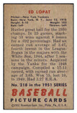 1951 Bowman Baseball #218 Eddie Lopat Yankees EX-MT 463248