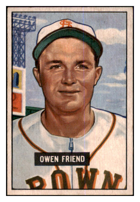 1951 Bowman Baseball #101 Owen Friend Browns EX-MT 463301