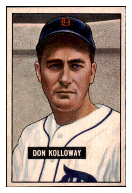 1951 Bowman Baseball #105 Don Kolloway Tigers EX-MT 463303