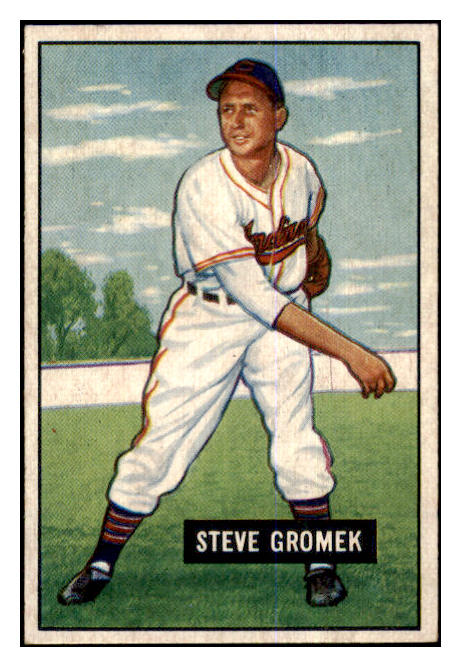 1951 Bowman Baseball #115 Steve Gromek Indians EX-MT 463307