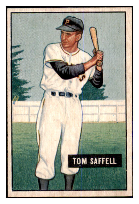 1951 Bowman Baseball #130 Tom Saffell Pirates EX-MT 463314