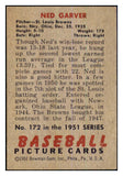 1951 Bowman Baseball #172 Ned Garver Browns EX-MT 463328