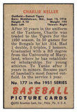 1951 Bowman Baseball #177 Charlie Keller Tigers EX-MT 463330