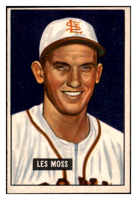 1951 Bowman Baseball #210 Les Moss Red Sox EX-MT 463341