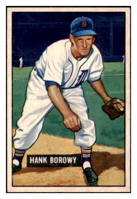 1951 Bowman Baseball #250 Hank Borowy Tigers EX-MT 463351