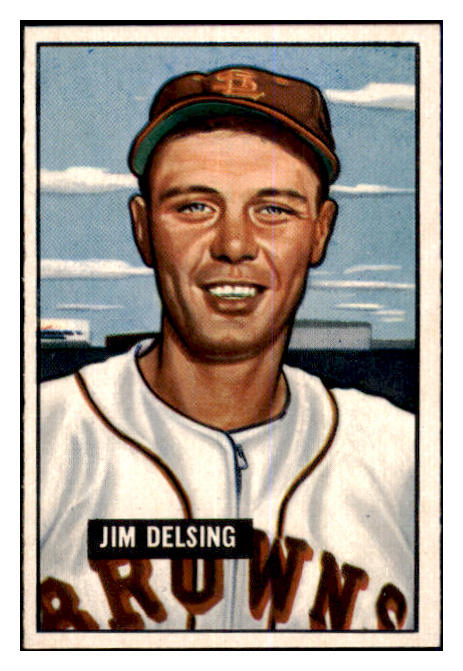 1951 Bowman Baseball #279 Jim Delsing Browns EX-MT 463366