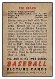 1951 Bowman Baseball #308 Ted Beard Pirates EX-MT 463376