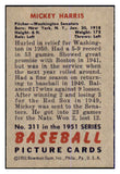 1951 Bowman Baseball #311 Mickey Harris Senators EX-MT 463377