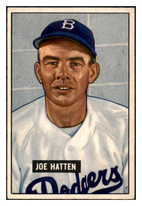 1951 Bowman Baseball #190 Joe Hatten Dodgers EX 463405