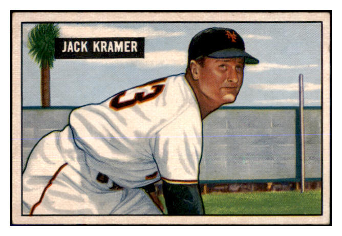 1951 Bowman Baseball #200 Jack Kramer Yankees EX 463407