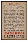 1951 Bowman Baseball #231 Luis Aloma White Sox EX 463411