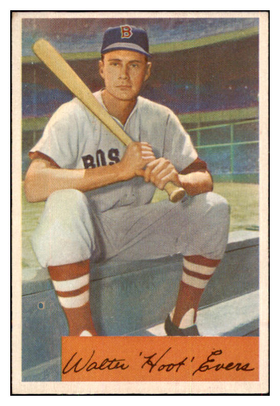 1954 Bowman Baseball #018 Hoot Evers Red Sox EX-MT 463437