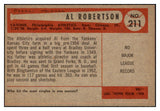 1954 Bowman Baseball #211 Al Robertson A's EX-MT 463465