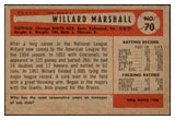 1954 Bowman Baseball #070 Willard Marshall White Sox EX-MT 463491