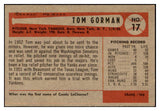 1954 Bowman Baseball #017 Tom Gorman Yankees EX-MT 463495