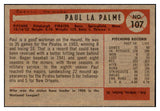 1954 Bowman Baseball #107 Paul Lapalme Pirates EX-MT 463526