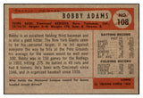 1954 Bowman Baseball #108 Bobby Adams Reds EX-MT 463527