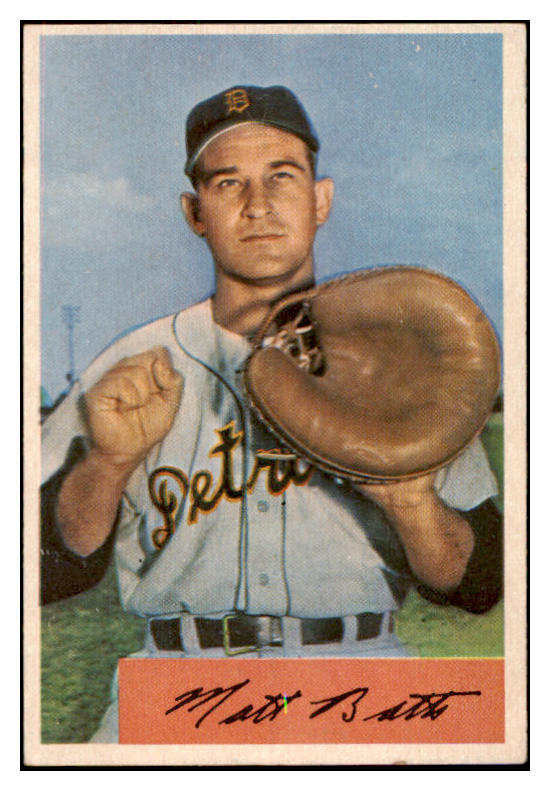 1954 Bowman Baseball #183 Matt Batts Tigers EX-MT 463537