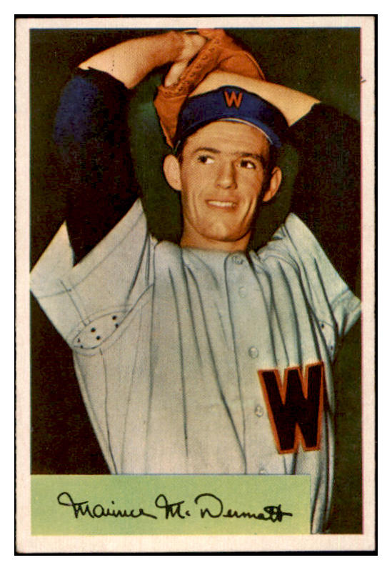 1954 Bowman Baseball #056 Maury McDermott Senators EX-MT 463545