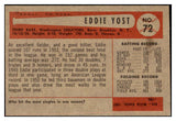 1954 Bowman Baseball #072 Eddie Yost Senators EX-MT 463551