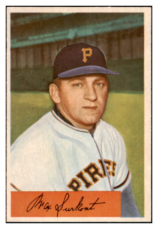 1954 Bowman Baseball #075 Max Surkont Pirates EX-MT 463552