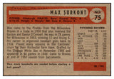 1954 Bowman Baseball #075 Max Surkont Pirates EX-MT 463552