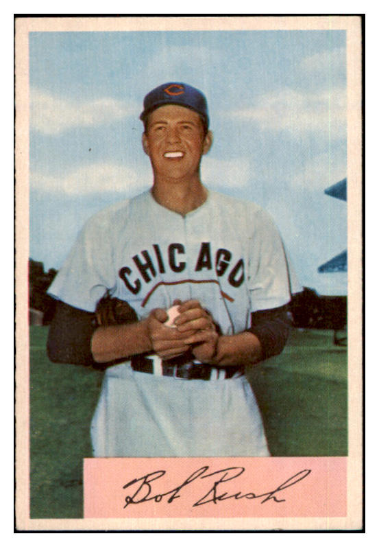 1954 Bowman Baseball #077 Bob Rush Cubs EX-MT 463554