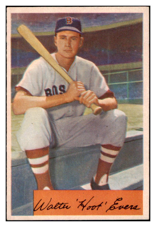 1954 Bowman Baseball #018 Hoot Evers Red Sox EX-MT 463560