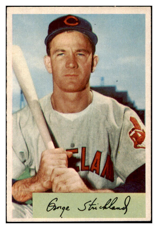 1954 Bowman Baseball #036 George Strickland Indians EX-MT 463567