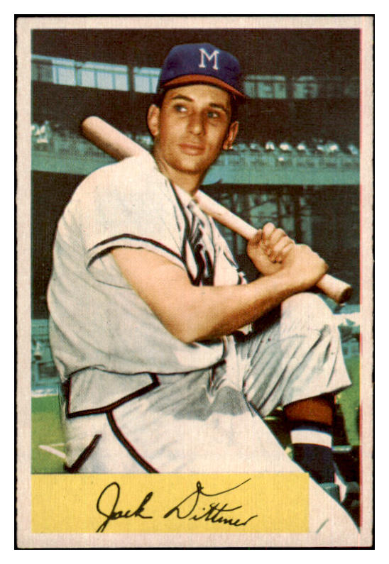 1954 Bowman Baseball #048 Jack Dittmer Braves EX-MT 463572
