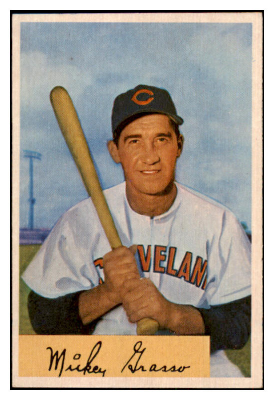 1954 Bowman Baseball #184 Mickey Grasso Indians EX-MT 463579