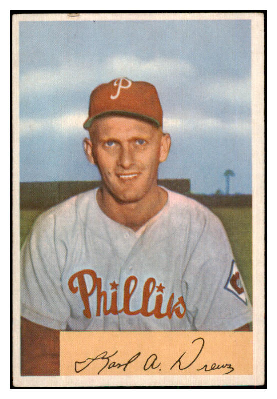 1954 Bowman Baseball #191 Karl Drews Phillies EX-MT 463584