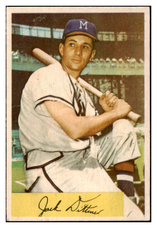 1954 Bowman Baseball #048 Jack Dittmer Braves EX-MT 463592