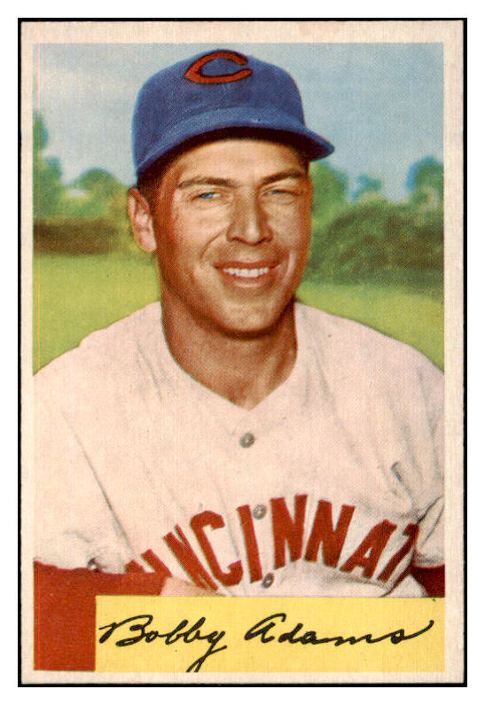1954 Bowman Baseball #108 Bobby Adams Reds EX-MT 463601