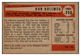 1954 Bowman Baseball #115 Don Bollweg A's EX-MT 463604