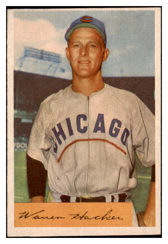 1954 Bowman Baseball #125 Warren Hacker Cubs EX-MT 463610