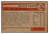 1954 Bowman Baseball #125 Warren Hacker Cubs EX-MT 463610